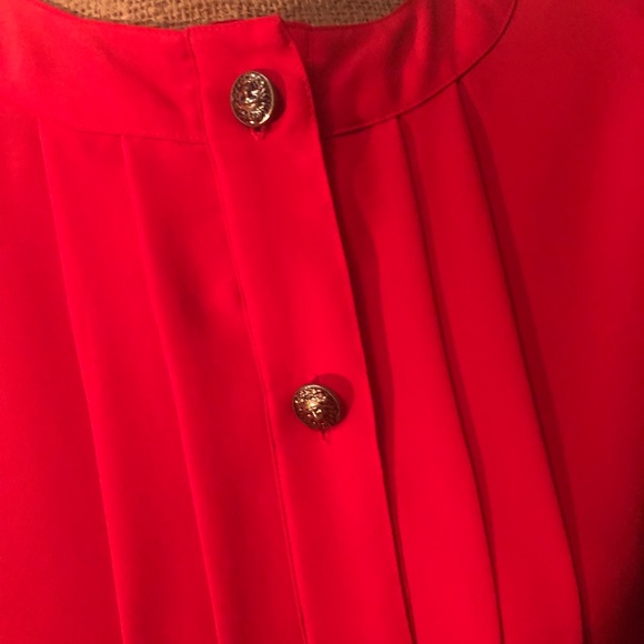 Vintage Orange/Red Blouse - Picture 6 of 7
